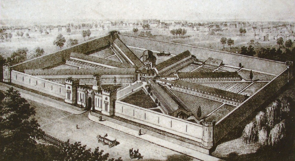Historyczna rycina Eastern State Penitentiary (fot. commons.wikimedia.org)